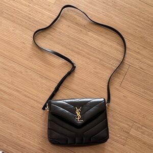 Yves Saint Laurent Black Toy Loulou Crossbody Bag